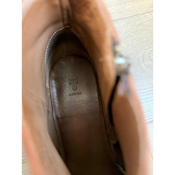 Frye Boots CARSON Booties, Western Boots, Size 9.5M, Brown Leather Cowgirl‎ - Picture 6 of 9